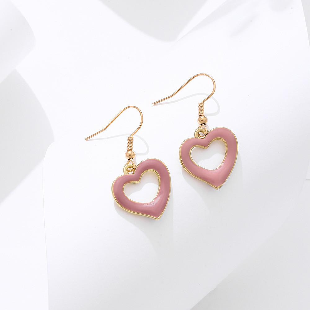 Модные Простые Серьги-капли с маслом в виде сердца Шикарный Повседневный Уличный стиль Распродажа Горячие