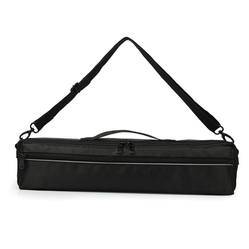 Сумка для переноски флейт из утолщенной мягкой ткани на кашемировой подкладке для флейт с 16 отверстиями, регулируемым плечевым ремнем и внешним карманом