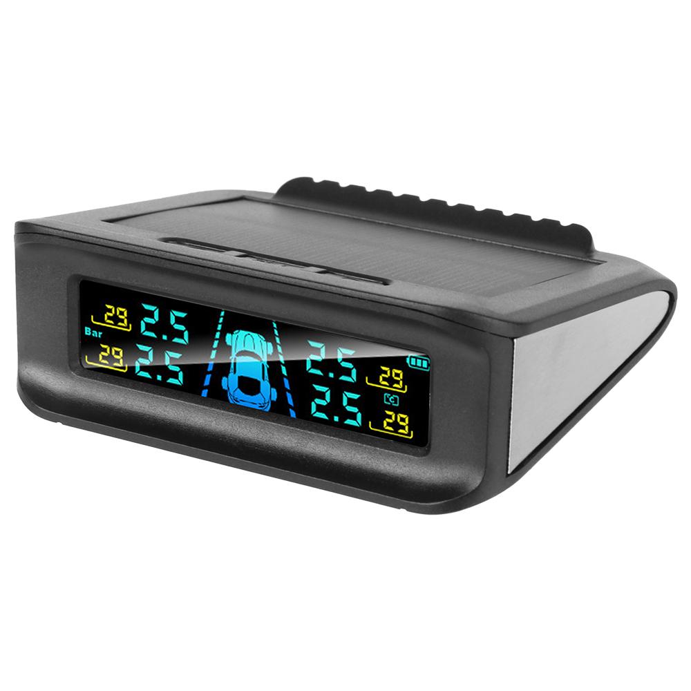 Беспроводная система контроля давления в шинах с солнечной батареей для безопасности автомобиля, умная автомобильная TPMS, система сигнализации давления в шинах, цифровой дисплей