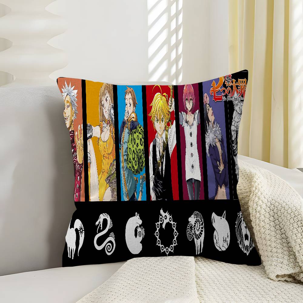 The Seven Deadly Sins Anime Cushion Cover Pillow Cover Decor Pillowcase Printed Cushion Case For Couch