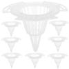 20 шт. Сетчатые подкладки для дренажных отверстий цветочных горшков, конические сетки из ПВХ для дна горшков, аксессуары для дышащих горшков, аксессуар для цветочного горшка