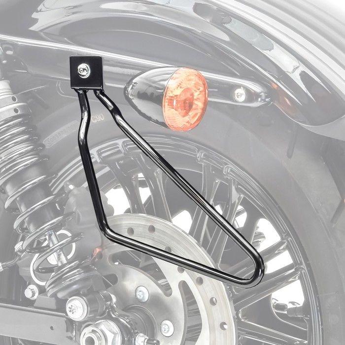 Set 2x Sacoche cavalière moto + support lateral SV1 marron