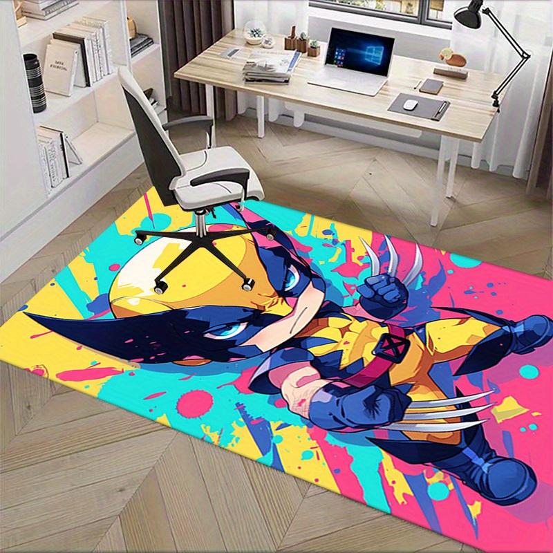 Wolverine,Superhero,Comics Office Carpet Soft Polyester Entrance Carpet Washable Non-slip Machine Washable Indoor Carpet Living Room Bedroom