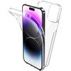 Чехол для iPhone 14 Pro Max, полный чехол на 360 градусов, силиконовые чехлы для телефонов для iPhone 14 Pro Max Plus, мягкая прозрачная жесткая задняя крышка из ПК