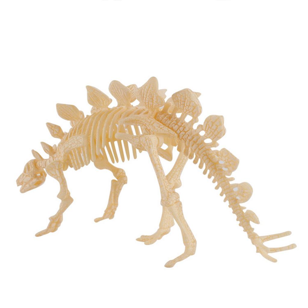 6Pcs/Set Dinosaur Skeleton 3D Puzzles Model Assorted Figurines DIY Assembly Simulation Dino Mammoth Bones Decoration Toy