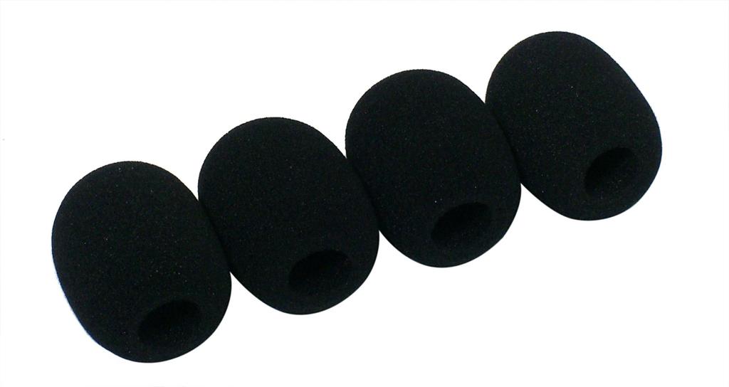 Microphone Sponge Microphone Windshield Video Shooting Microphone Windshield Large Set of 4 Black [GONKISS] On-Camera