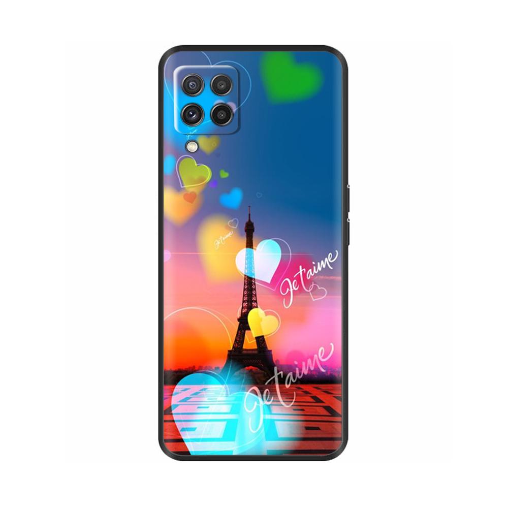 For Samsung Galaxy M22 M32 4G Case Phone Back Cover For Samsung M32 4G M22 F22 Case Soft Black Silicone Bumper Shell 6.4 inch