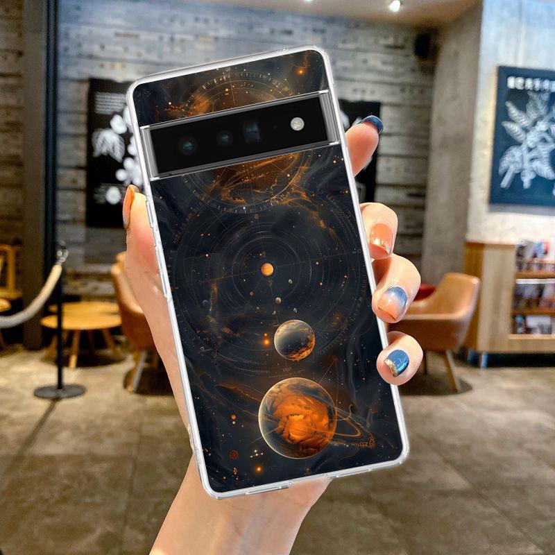 Чехол для телефона "Звезды Земли Космос" для Google Pixel 9 8 7 6 Pro XL 8A 7A 6A 5 4 5A 4A 3A XL 5G мягкий Силиконовый Прозрачный ТПУ Чехол