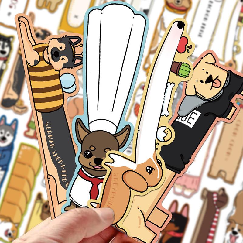 30 шт. Мультяшные Каваий Закладки на щенячью тематику для студентов, для разметки страниц книги для чтения, милые закладки с животными, студенческие канцелярские подарки