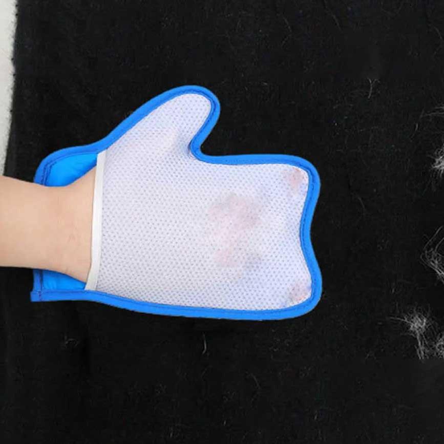Перчатка двусторонняя для удаления статической шерсти питомцев - Щетка для чистки шерсти кошек