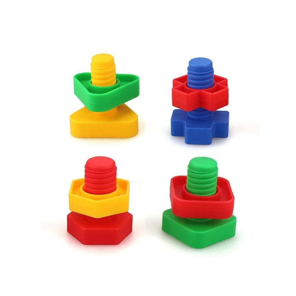 5 компл.. строительные блоки с винтами, пластиковые вставки, блоки в форме гайки, игрушки для детей, развивающие игрушки, модели в масштабе Монтессори, подарок