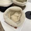 Персонализированный флисовый головной убор с отворотом из овечьей шерсти, женский, новый, осенне-зимний, теплый, с защитой ушей, монгольская шапка, шапка-пуловер
