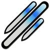 Set of 3 Rainbow Crystal Nail Files, Hand Made of Czech Tempered Glass R-BMS