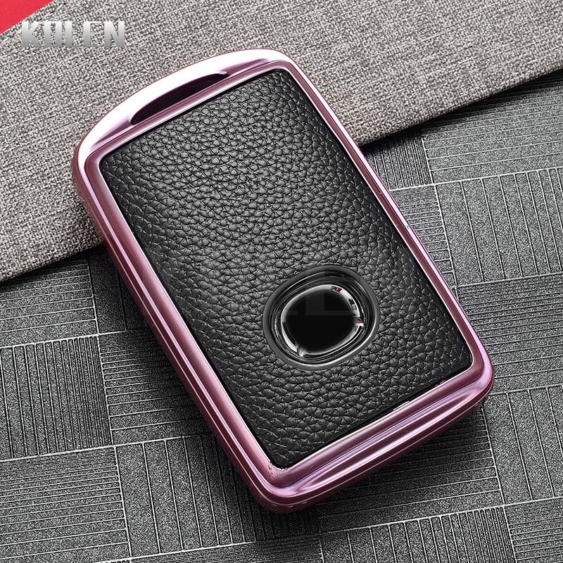 TPU Leather Type Car Smart Key Case Cover For Mazda Alexa CX-30 CX-3 CX-5 CX-7 CX-9 CX-4 3 Button Protector Shell Accessories