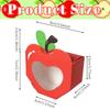 10/20Pcs Apple Window Candy Boxes Heart Winow Gift Box Mini Red Snack Sweet Paper Holder for School Birthday Wedding Party Favor