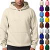 Men's Solid Color Fleece Hoodie Long Sleeve Pocket Loose Hoodie Top