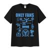 Смешная футболка с мемом Only Fans для мужчин и женщин, летняя, уютная, хлопковая, с коротким рукавом, ретро, с круглым вырезом, одежда, футболка высокого качества, топы