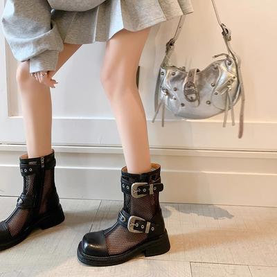 Чэнду обувь ручной работы летние сапоги полые ботинки Мартина тонкие короткие ботинки универсальные крутые ботинки дышащие сетчатые ботинки сандалии