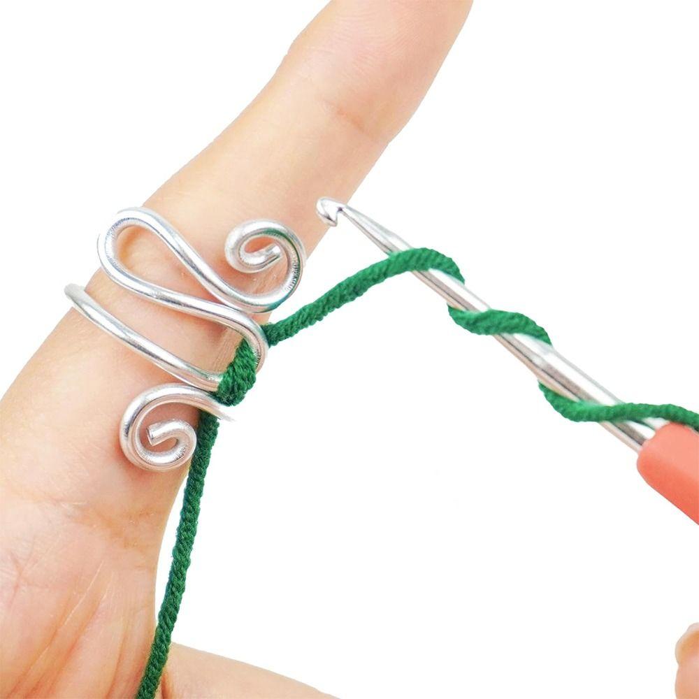 Sewing Accessories Adjustable Crochet Finger Ring Finger Wear Guides Ring Finger Household