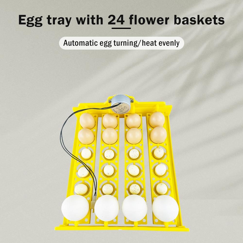 Automatic Egg Turner 24 Eggs Incubator Chicken Egg Incubator For Chicken Goose Quail Automatic Egg Hatching Equipment Hatching Tools 220V