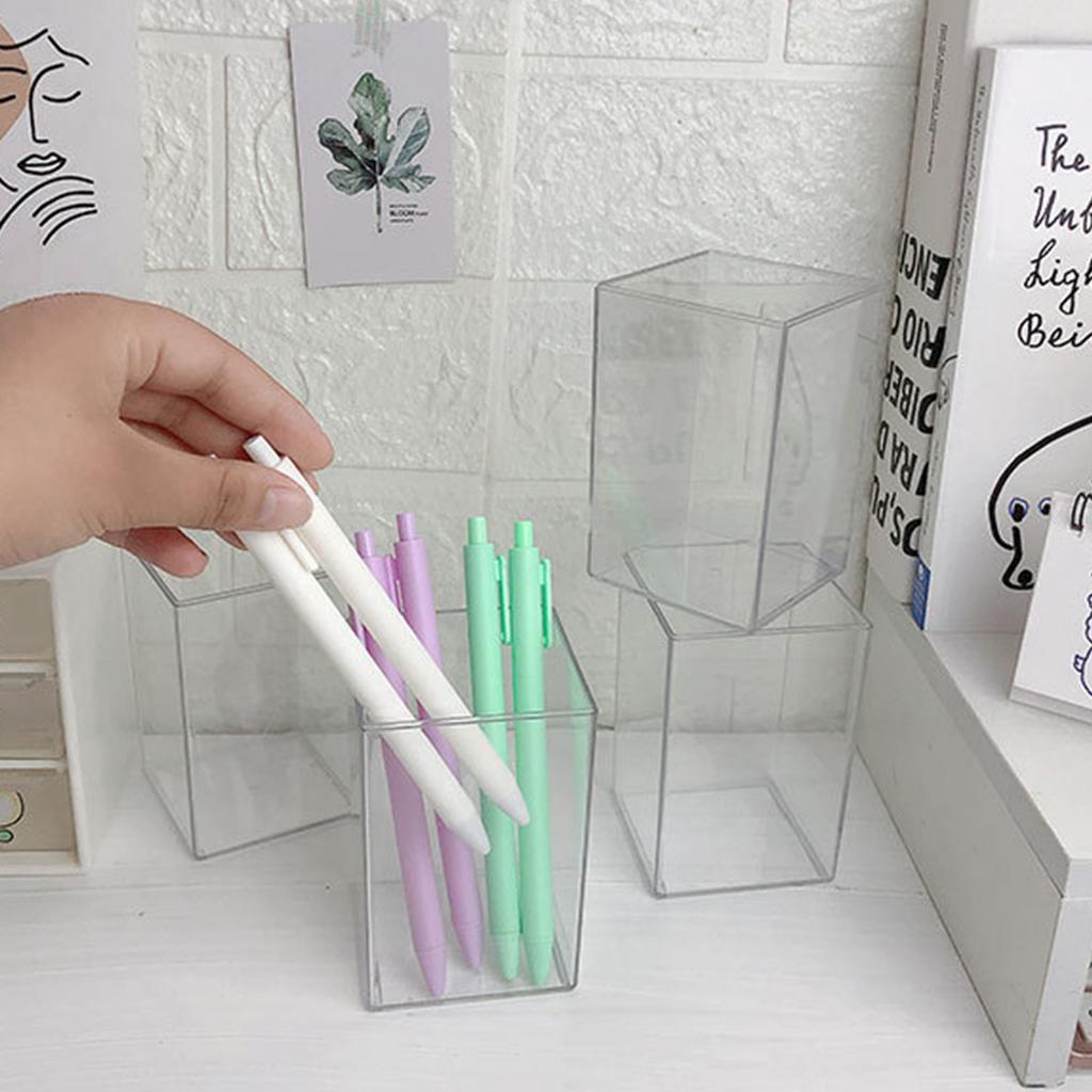 Акриловый держатель для ручек большой емкости прозрачный держатель для кистей для макияжа настольный органайзер для офиса общежития