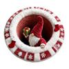 Christmas Decoration Round Carpet Santa Claus Pattern Imitation Cashmere Rug Non-Slip Door Mat Holiday Entryways Decor Mat