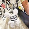Cute Plush Glasses Puppy Keychain Car Keyring Party Gift Stuffed Dogs White Bag Pendant Ornament for Women Girl Teen