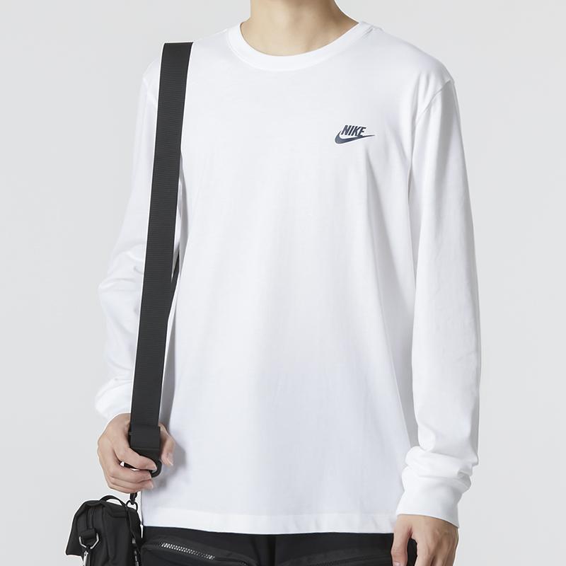 Nike T Shirts Men's White Crew Neck Moderate Straight Fit DR7822-100