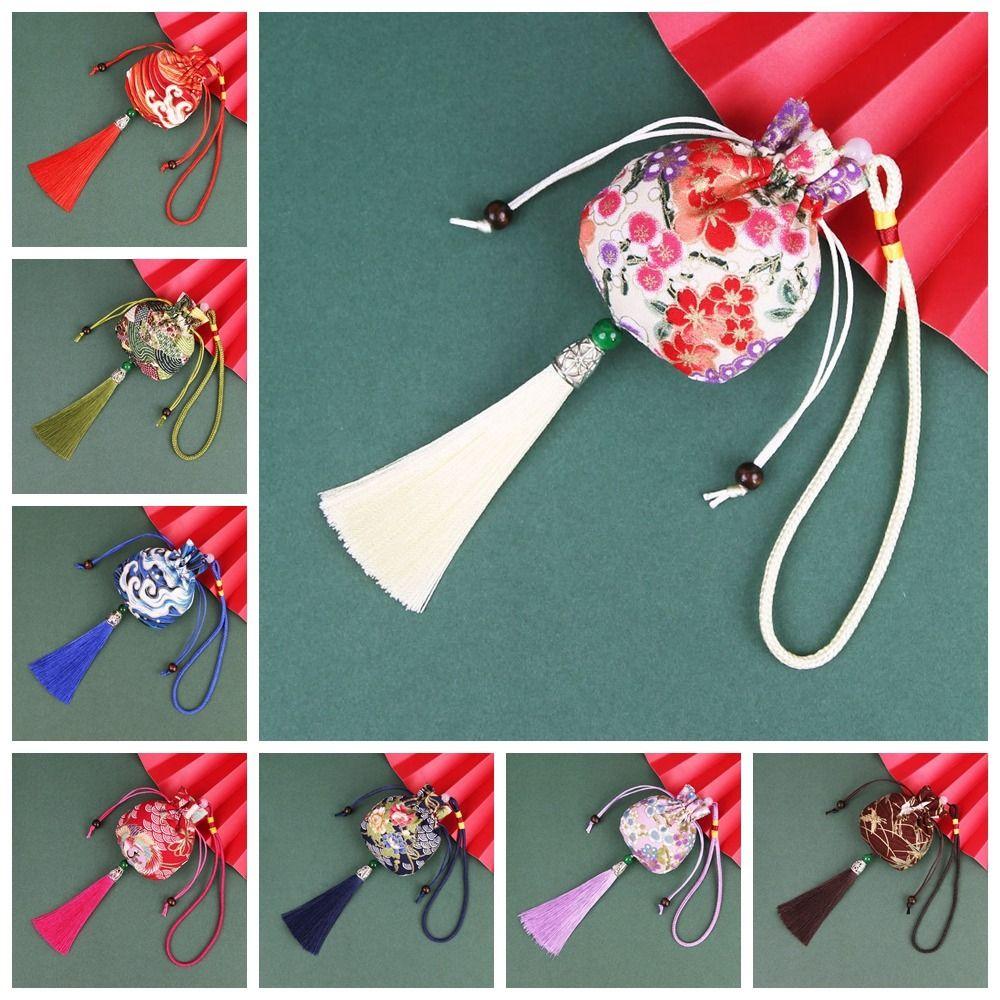 Printing Chinese Style Sachet Hanging Perfume Spice Bag Retro Tassel Small Pouch  Children