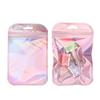 With Hang Hole Resealable Iridescent Self Sealing Pouches Zip Pouches OPP Bags Packaging Bag