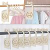 Wood Baby Closet Dividers Baby Closet Organizers Etched Design For Any Nursery Decor Set Of 7 Adorable Wooden Baby Clothes Size Hanger Organizer