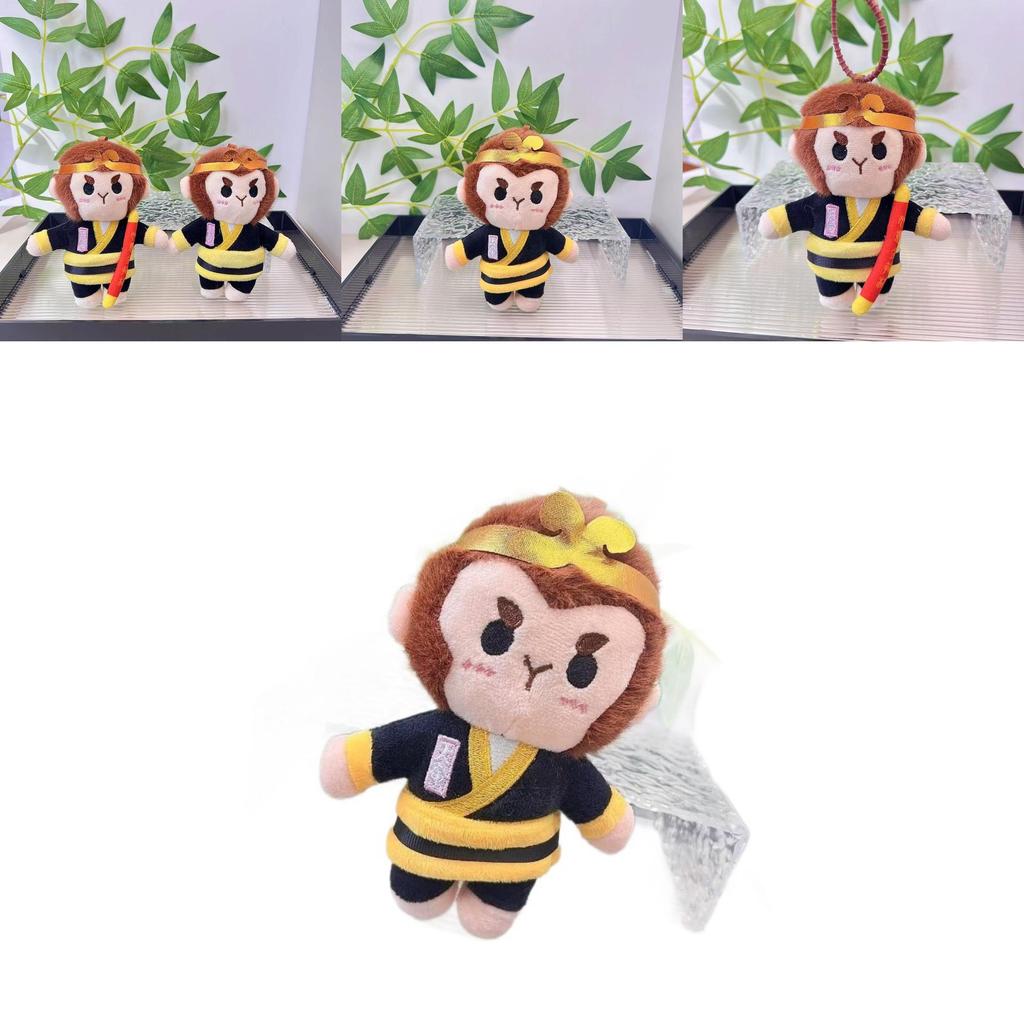 Adorable Plush Sun Wukong Keychain Cute Monkey Character Pendant 16cm Super Soft Design