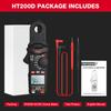 HABOTEST HT200D Digital Clamp Meter 2000 Counts True RMS NCV 600V Voltage 200A DCAC Current