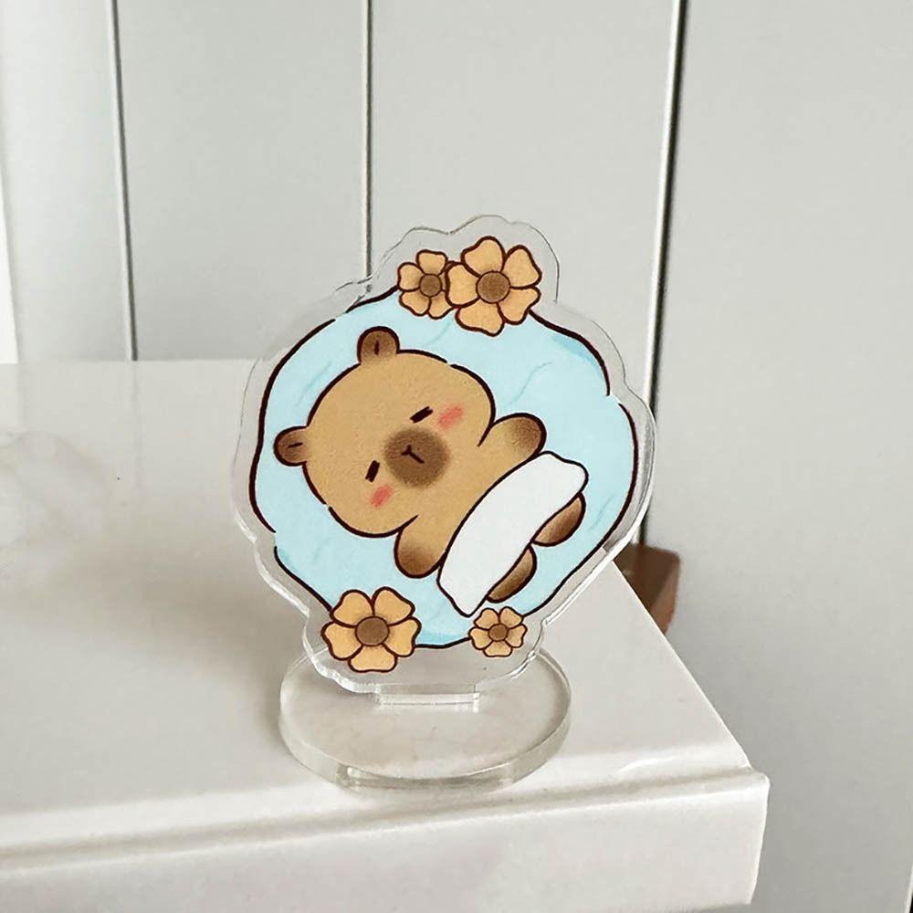 Акриловая подставка для карточек с капибарой, вдохновляющий держатель для обучающих заметок, акриловая подставка для карточек с героями мультфильмов