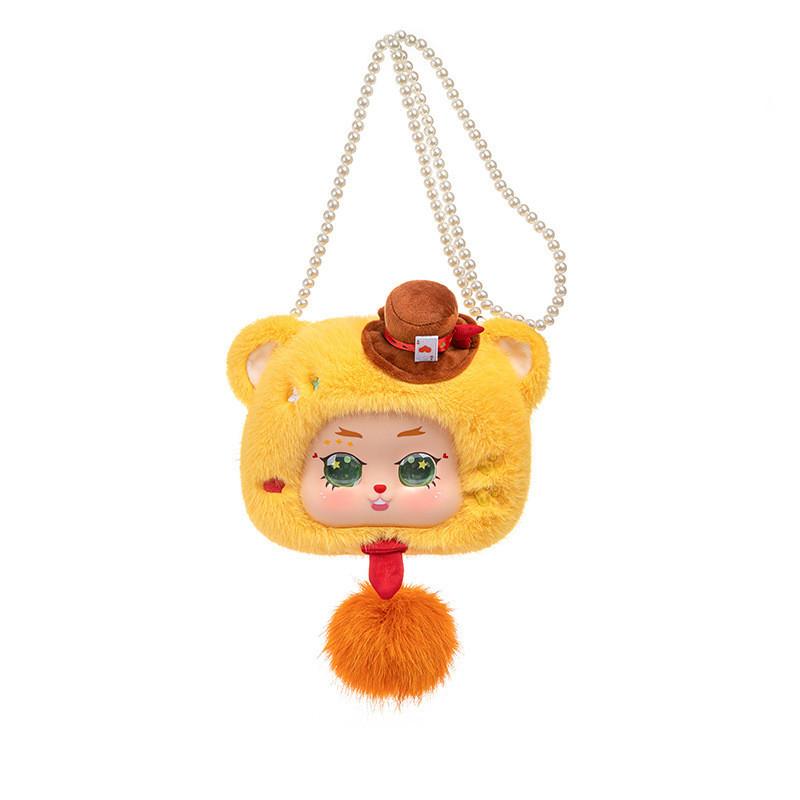 Cute Alice Theme Cat Rabbit Bear Plush Round Bag Kid Toy Decoration Pendant
