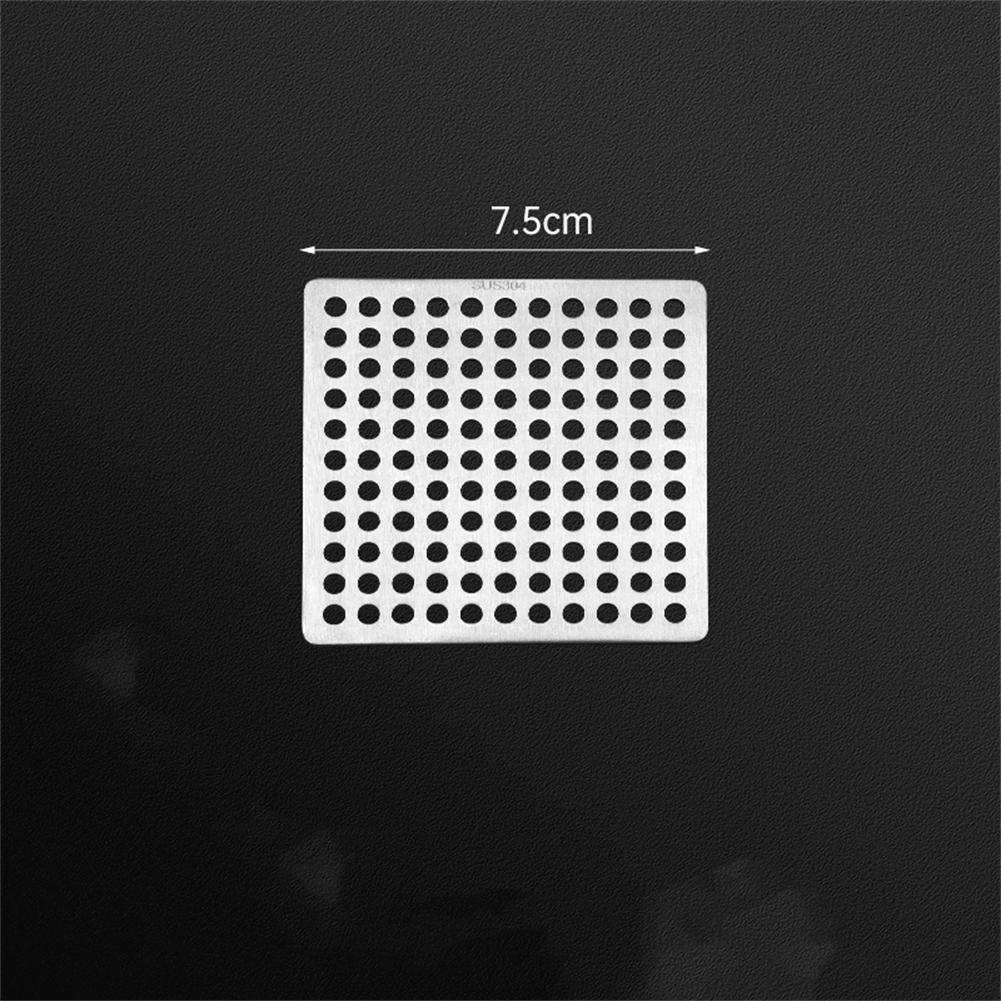 Квадратный сливной фильтр из нержавеющей стали для ванной, душа, раковины, с крышкой для волос, 7/7,5/8/9,2/9,8/11,5/12,5 см, 15 см, аксессуар для ванной
