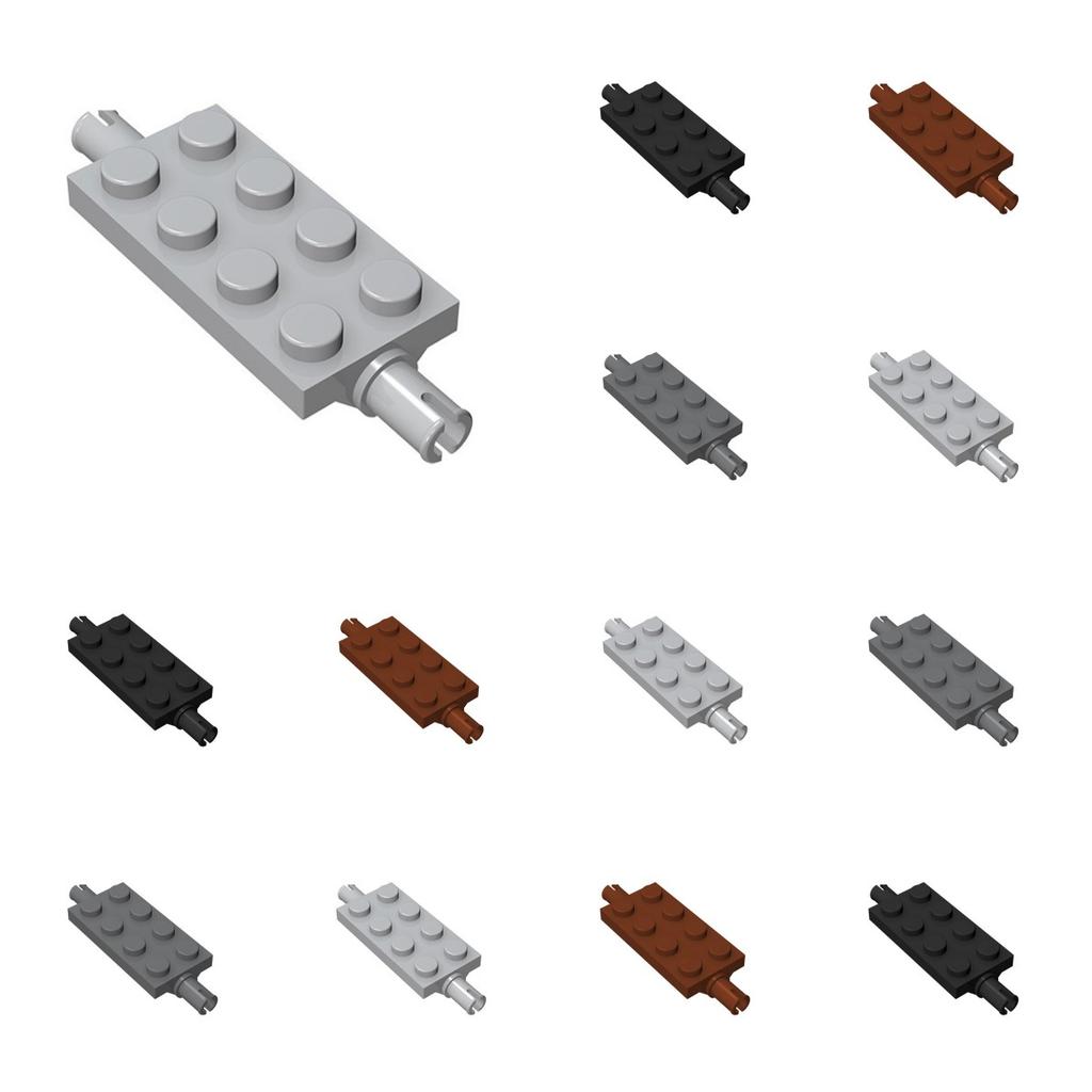 50 шт. Детали MOC 30157 Пластина модифицированная 2x4 с штырьками Совместимые DIY Сборка Строительные блоки Частицы Детская головоломка Мозговая игрушка Подарок