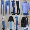 1/6 BJD Dolls Casual Wears Leather Coats Male Doll Jeans Clothes Shirts Accessories Dolls Trousers