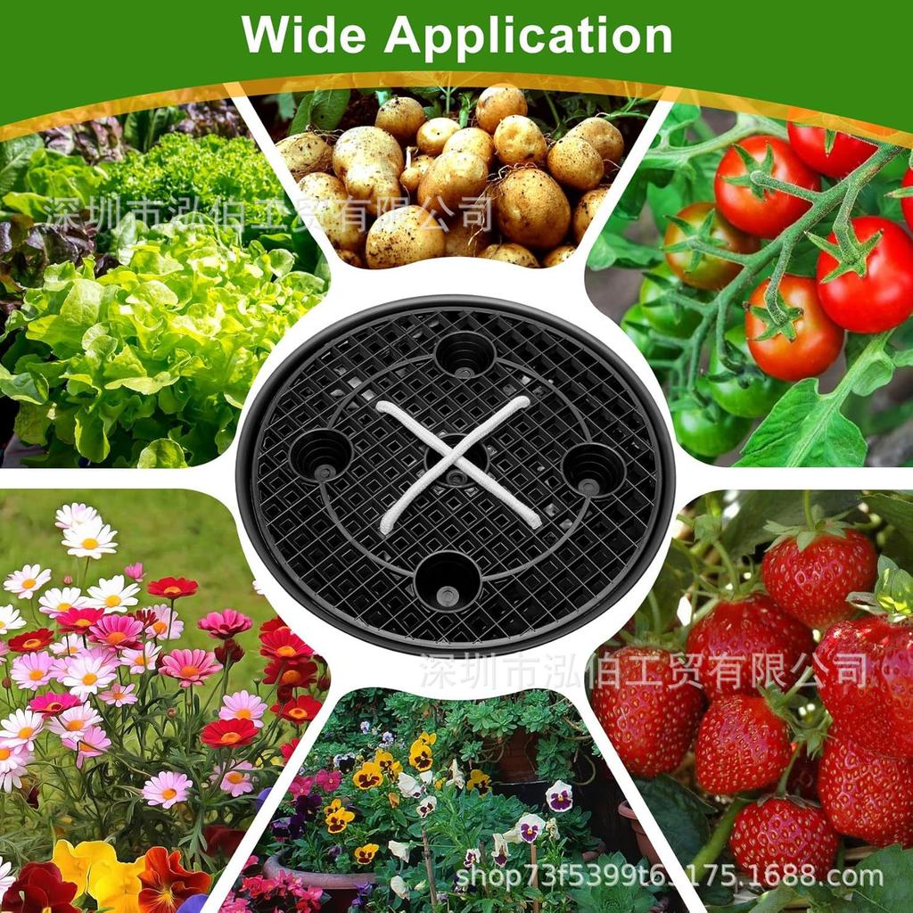 Plant Pot Base Tray for Tree Planting Breathable and Water Permeable Plastic Pot Bottom Support with Drainage Holes for Garden Planters