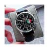 (черный) Мужские повседневные кварцевые часы Seiko Кожаный ремешок Черно-белый циферблат Автоматическая дата Многофункциональный таймер Люминесцентные Шестистрелочные