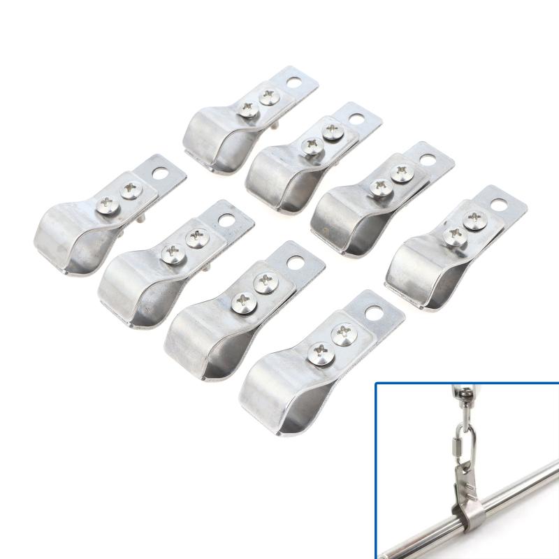 4/8Pcs Small Adjustable Curtain Pulley Clamps Heavy Duty Window Roller Shade Hinge Accessories for Home DIY Curtain Repair