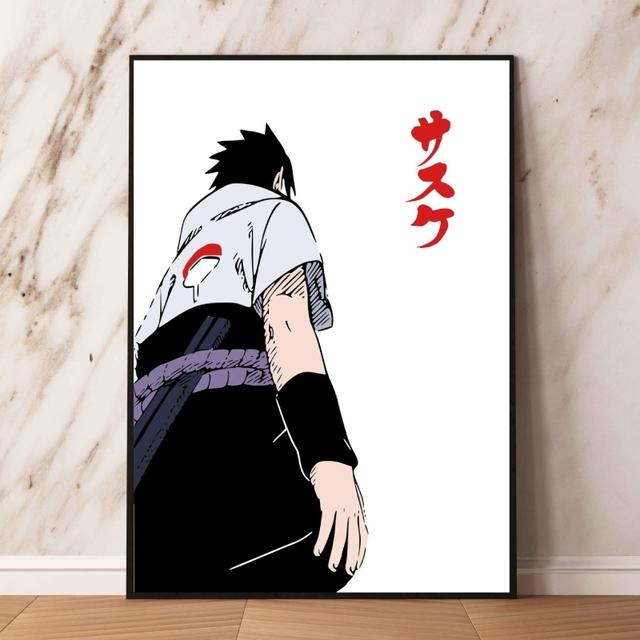 Japanese Anime Oil Painting Natuto Uchiha Sasuke Gift Manga Pictures Wall Art Prints and Prints Decoration