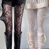 Женские сексуальные чулки из сетки с цветочной вышивкой и вырезами, чулки-сетка, крутые цветные хипстерские колготки в стиле Харадзюку