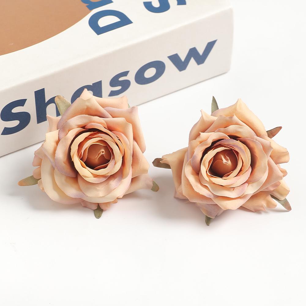 10/20 шт. Искусственные цветы розы 6,5 см Шелковые искусственные цветы для декора дома, комнаты, вечеринки, сада, свадебного украшения, DIY подарки, аксессуар