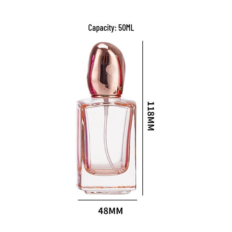 Portable Square Glass Perfume Bottles, 30ml & 50ml, Colored and Spray Dispensing