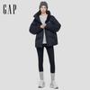 GAP Women's Printed Logo High Stand Collar Puffer Jacket