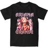 Винтажная футболка Ariana Pop Music Летняя футболка Grandes Singer Винтажные футболки Хлопковая хип-хоп футболка для взрослых с коротким рукавом