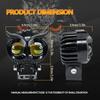 Led Lens Spotlight Dual Color White Yellow Light Owl Auxiliary Fog Lamp Double Lenses Spotlights For Motorcycle Atv Buggy Car