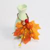 6Pcs Fall Themed Fall Napkin Ring Yellow Maple Pumpkin Napkin Ring  Table Decoration