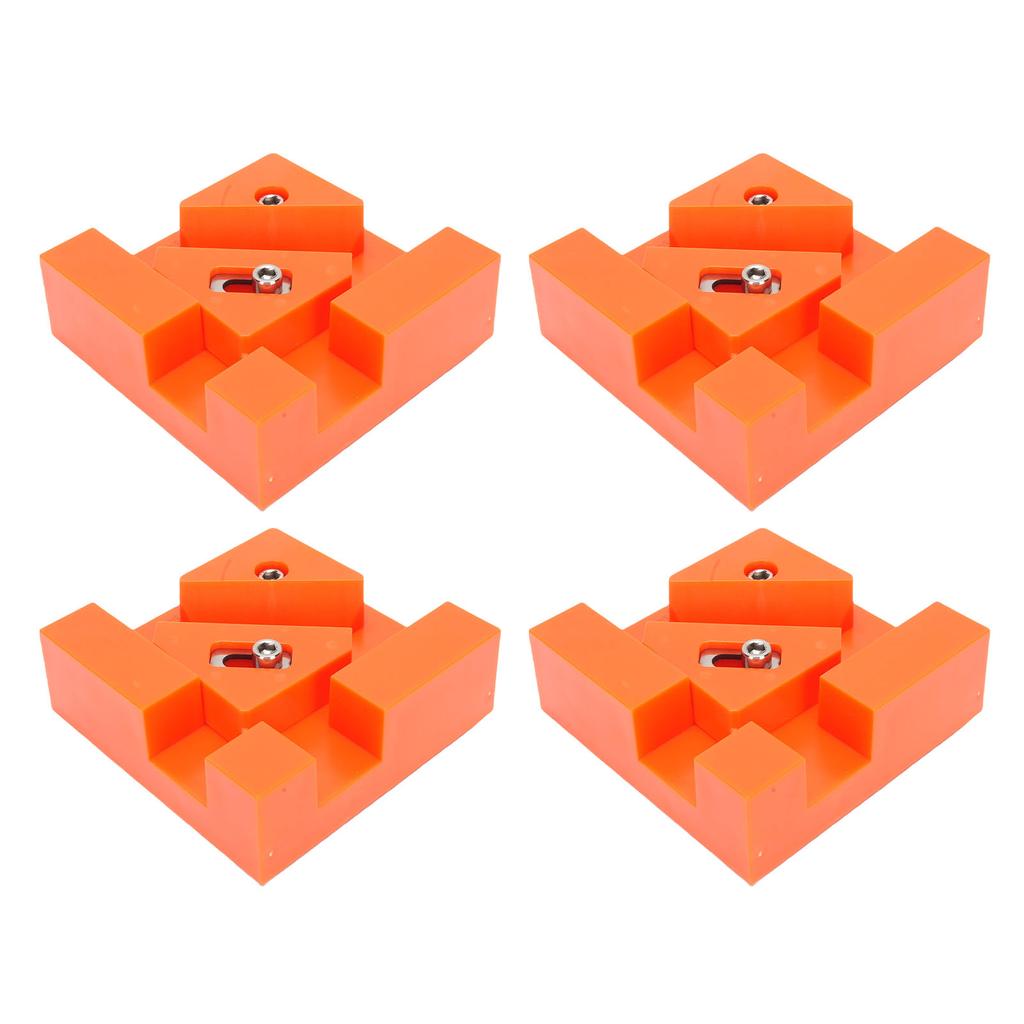 4Pcs Woodworking Box Clamps Squares 90 Degree Right Angle Adjustable Stainless Steel Corner Clamping Tool Orange
